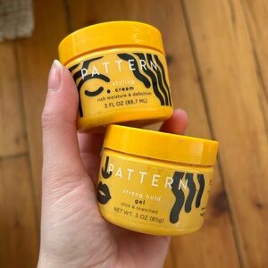 Pattern styling cream and strong hold gel 3 oz each used